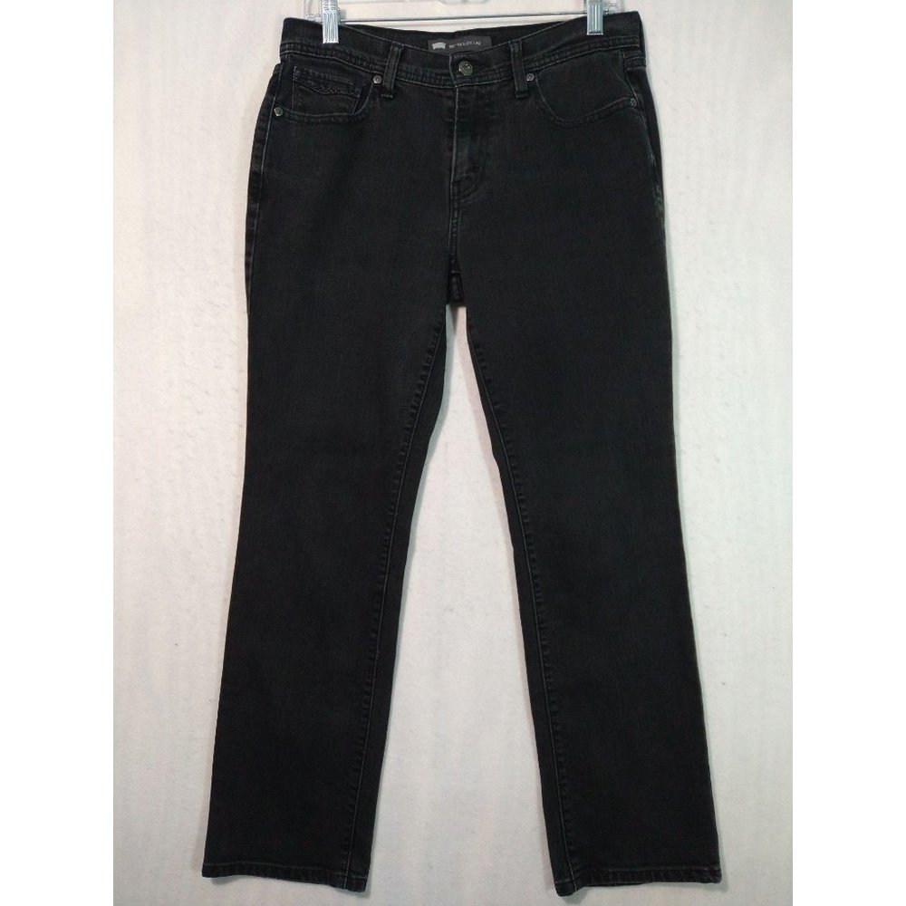 Levis 505 Black Denim Women’s Jeans, Mid-Rise Straight Leg - Size 29x30 (29W30L)